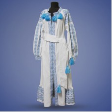Embroidered dress "Boho Blue"